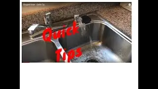 Clogged Drain - Quick Tip