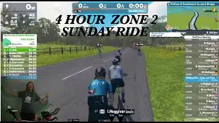 Zwift - 4 Hour Zone 2 Ride