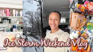 Real Life Sunday Vlog ❄️ | Ice Storm, Home Reset & Grocery Shopping