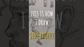 This is how i draw side profile 🗿✏️ #drawing #traditonalart #art