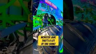 How much tire shine goes on a Monster Jam Trucks BKT Tire? 🤔