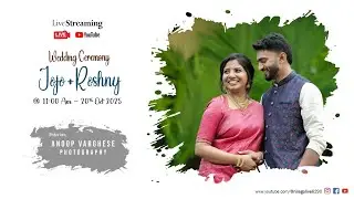 jojo & Roshny || Wedding Ceremony | LIVE Streaming | @ 11:00 Am - 20Th Oct 2025