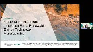 Webinar Series: Future Made in Australia Innovation Fund - Renewable Energy Technology Manufacturing