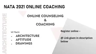 NATA 2021 online coaching  | NATA EXAM 2021|