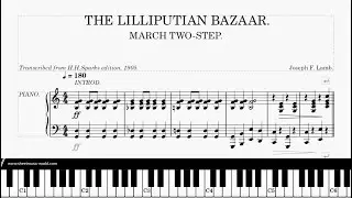 THE LILLIPUTIAN BAZAAR Rag (1905) Joseph Francis Lamb - Piano (Sheets Ragtime Tutorial Piano score)