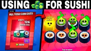 Using All Gems for Sushi Rolls | Brawlstars Sushi Event