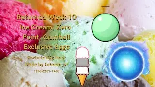 Week 10 Returned Exclusive Ice Cream, Zero Point, and Gumball Egg Walkthrough for Fortnite Egg Hunt