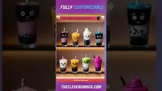 Boba Drink Themed NFC Smartcard for Food Token Decks