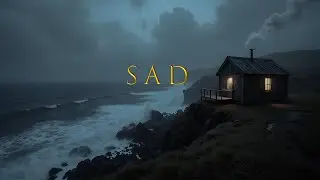 Haunting Piano | Stormy Sea Ambience for Deep Focus & Sleep