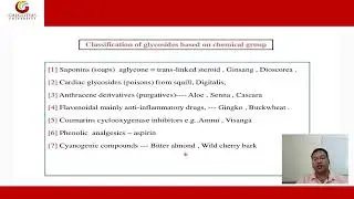 BPHT5004, Pharmacognosy: Glycoside-Properties-Role-Classification