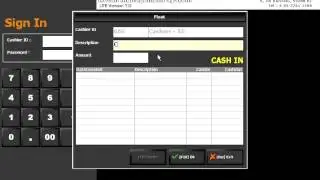 Front End   Sign In as cashier & Open float