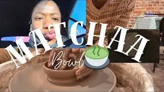 Wheel throwing a matcha Bowl🍵|Vlog #ceramics #pottery #matcha #youtubevlog 
