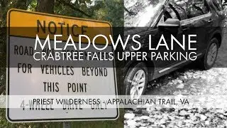 Crabtree Falls Upper Parking on Meadows Lane &ndash; Appalachian Trail Virginia