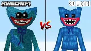 MINECRAFT VS 3DModel | Huggy Wuggy 3D modeling !