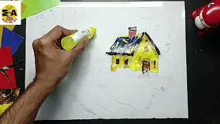 Village Scene Collage | Landscape Collage | Collage Making | Paper Collage | Collage Art