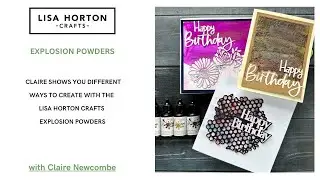 CRAFTING WITH EXPLOSION POWDERS - 3 DIFFERENT CARDS WITH CLAIRE