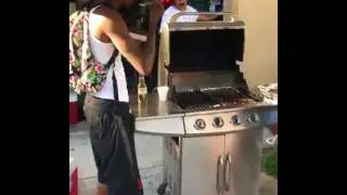 Boonk steals food from people at a party