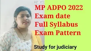MP ADPO EXam Date 2022 || Full Syllabus|| Exam Pattern #mpadpo #mpadpo2022