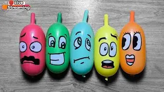 ASMR Balloons 🎈 Making Slime and Clay with Funny Balloons Coloring - Satisfying Slime