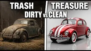 ASMR Restoration a DESTROYED Classic Volkswagen Beetle Type 1 | Satisfying Transformation