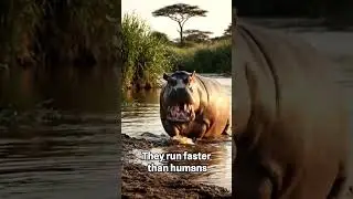 Hippos Kill More People Than Lions #hippo #wildlife #animals #nature  #shorts #animalfacts