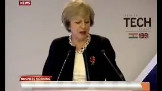 British PM Theresa May addresses India-UK Tech Summit