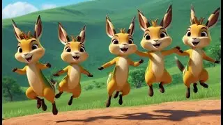 Cinco Pequeños Springboks Contando Pasos | Rimas Infantiles y Canciones para Niños