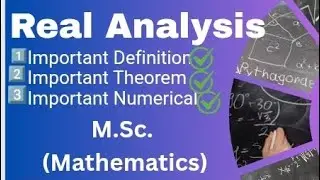 Real Analysis|M.Sc.1st sem|Mathematics|Imp.Definition|Imp. Theorem|Imp.Question|By Sukanya Srivastav