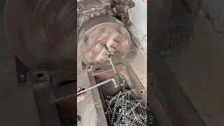 Simple Pressure Spring Making on Vintage Lathe Machine | Steel Guitar Wire Spring #shorts