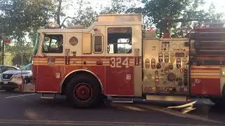 FDNY Engine 324 taking up from a live wires hanging