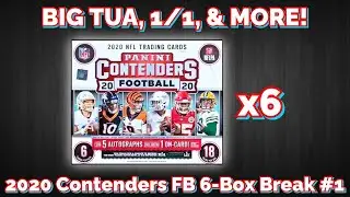 *BIG TUA, 1/1, & MORE!* 2020 Panini Contenders Football Hobby 6-Box Half Case Break #1