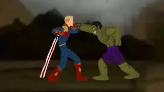 all Marvel fight thor, superman,hulk,homelander,eren #video #dc2 #animation