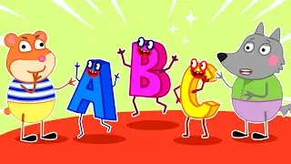 Cute Animals Learn English ABC Flashcards with Wolfoo and Hamster | Pug Stories Cartoon for Kids