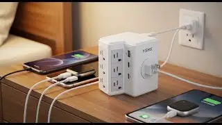 Valentine&rsquo;s Day Special 💖 YISHU USB Multi Plug Outlet Extender Review | 6 AC + 3 USB Surge Protector