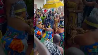 Wow! Otumfour Osei Tutu arrived from his trip with a beautiful adowa dance in Menhyia Palace