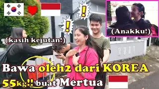 MENANTU KOREA KASIH KEJUTAN KE MERTUA INDONESIA BAWA OLEH2 DARI KOREA 55KILO😱😱😱