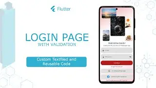 Flutter Login Page | with validation | UI Animation | Reusable Code | CodeCatch