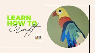 DIY Paper Parrot 🦜| Easy Handprint Craft with Colorful Paper #diy #art #craft @TinyArtTales16 