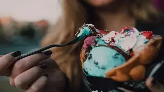 Oreo Mint Ice Cream Rolls | How to Make Rolled Ice Cream with Oreo Cookies and Mint | ASMR