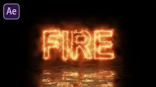 Create Fire Text Outline In After Effects ||  Saber Plugin (Free Download) #aftereffectstutorial