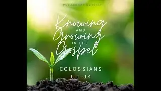 Colossians 1:1-14, Elijah Kruiskamp - Knowing And Growing In The Gospel