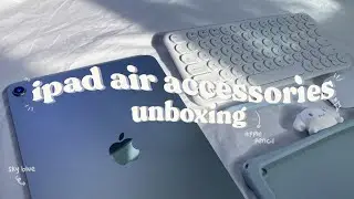 ipad air 4 unboxing accessories with asmr! 🍏📖