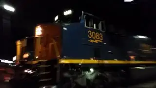 [CSX]3083 ES44AH & ES44AH Very Clean Leads K911-03 Through fayetteville  NC Loaded Rock Train
