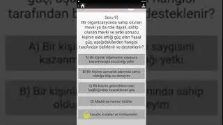 Eğitimde İnsan Kaynakları Yönetimi Test