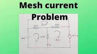 MESH CURRENT DEPENDENT SOURCE PROBLEMS🔌💡🔌💡#circuit theory🔌💡🔌💡#EEE#GATE🔌💡🔌💡#TNEB#TRB#ENGG EXAMS🔌💡🔌💡🔌💡