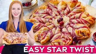 EASY, 3-Ingredient Christmas Star Twist Pastry Recipe
