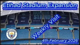 Etihad Stadium Expansion 4th February 2026 - Manchester City FC - latest weekly visiit #djidrone