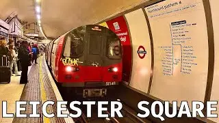 Walking through LONDON LEICESTER SQUARE tube station | MARCH 2025 |#walkingtour #trains #tube