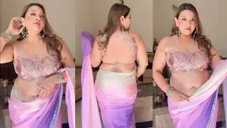 Сари нежно-розового и лавандового цвета с вышитой дизайнерской блузкой | Элегантный традиционный ...