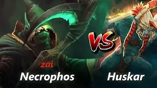 zai offlane Necrophos vs Huskar/Bane | First 10 minutes